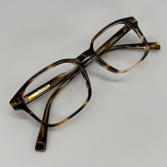 Lazzaro Romano Havana Men's Square Full Eyeglass Frames Brown Tortoise 52-18-145 - Picture 10 of 10